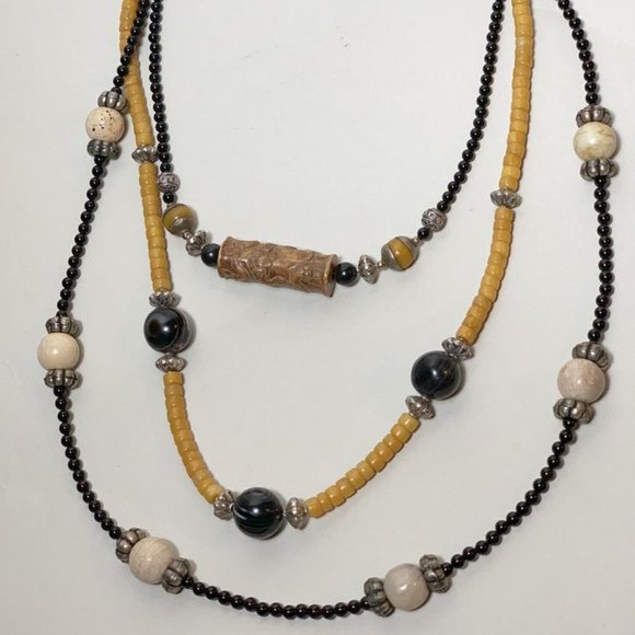 Ancient Cong bead Jade necklace - Picture 1 of 4